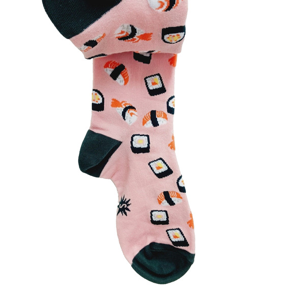 Sock It To Me Crew Women Boy Sushi Nigiri California Roll Tuna Shrimp NWT NEW - Picture 2 of 10